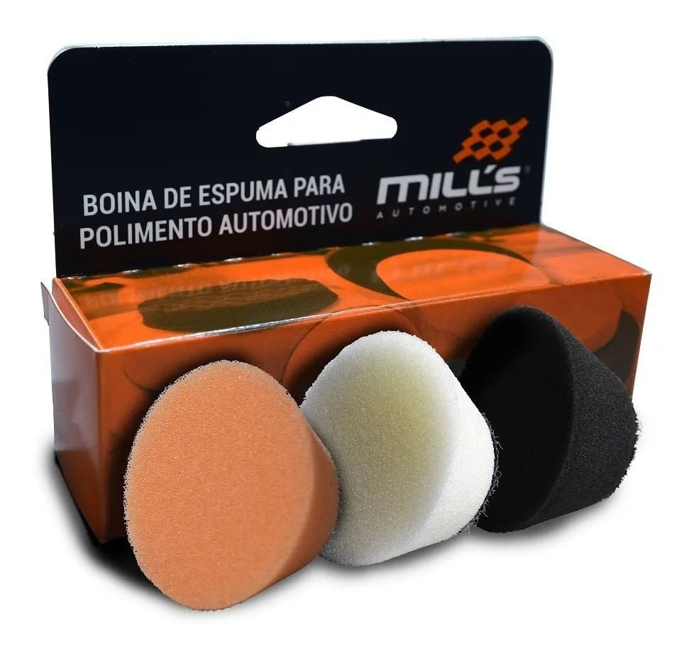 BOINA DE ESPUMA MACIA REFINO BRANCA ROTATIVA 1,2 POLEGADAS MILLS