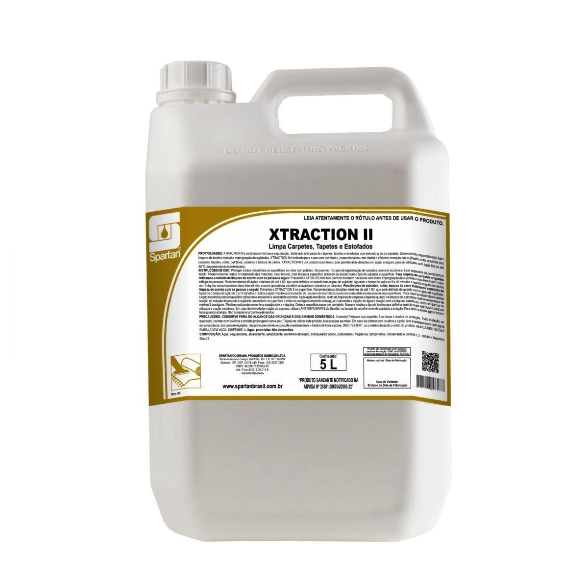 LIMPA CARPETES E ESTOFADOS XTRACTION II 5L SPARTAN