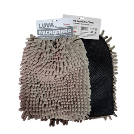 LUVA DE LAVAGEM COM TENTACULOS CINZA - 26X22CM LINCOLN