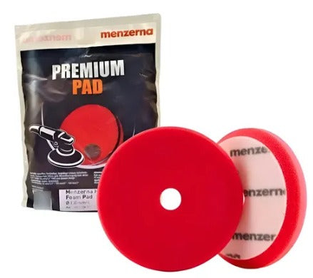BOINA DE ESPUMA HEAVY CUT FOAM PAD VERMELHA 150MM 5 POLEGADAS MENZERNA