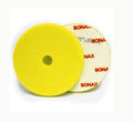 BOINA DE ESPUMA REFINO AMARELA COM FURO 5 POLEGADAS 143MM SONAX